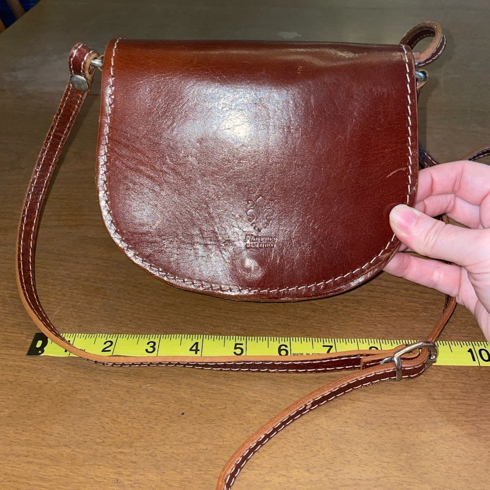 Florence  Brown Italian Leather Crossbody Bag Made in Italy